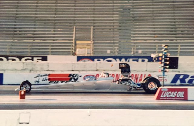 Bernie Schacker's Top Alcohol Dragster (TAD) which was the first SEMA certified car tagged and finished on the East Coast